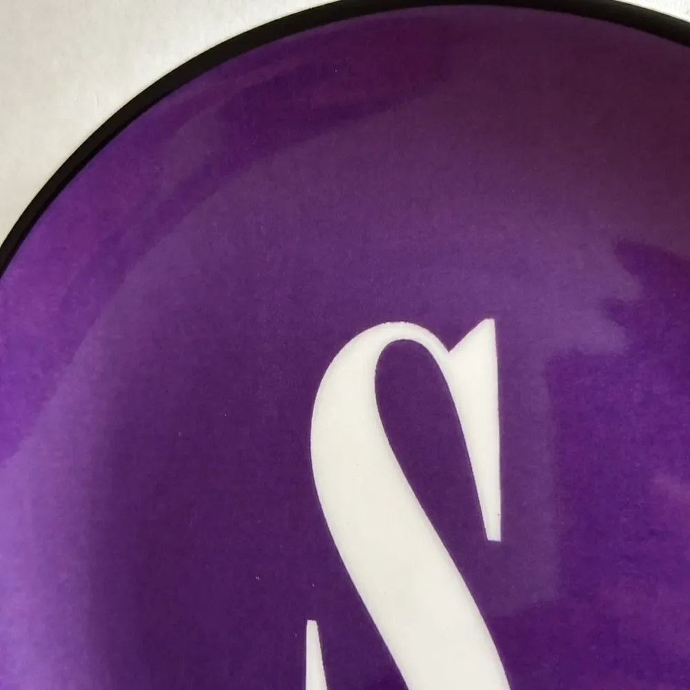 NWT Kate Spade NY Wickford To The Letter S Dish Plate Purple Lenox 6.75”